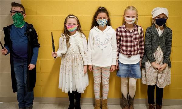 Students dressed as book characters